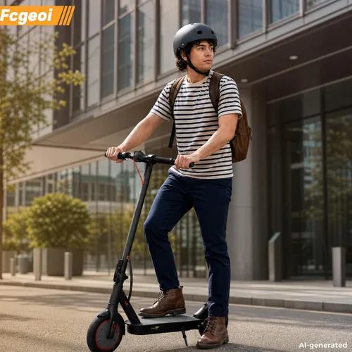 Vista 9 de Electric Scooter, 1200W-500W Peak Motor, 28-21 Miles, 10"-8.5" Tires Brillo negro