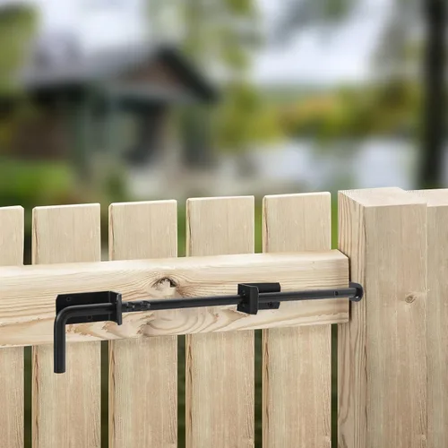 Vista 4 de HOME MASTER HARDWARE Perno de caña de 18 pulgadas, Varilla de caída de puerta resistente, Pernos de caña para puertas, Hardware de puerta de cerca