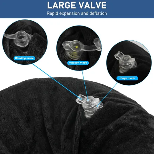 Vista 5 de Almohadas de viaje rellenas de aire para dormir, soporte de cuello de avión, almohada de viaje inflable, almohada cervical de viaje para almohada