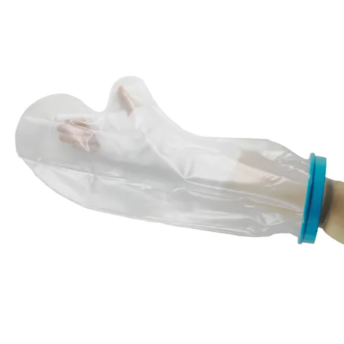 Vista 10 de Cubierta impermeable para pies adultos: uso de yeso/herida, cobertura completa, ducha/impermeable, reutilizable, ligera, ergonómica acompañada