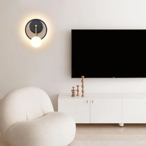 Vista 6 de XEYOU Aplique de pared moderno de 18 W, iluminación LED para interiores, lámpara de pared creativa con forma de reloj, decoración de pared