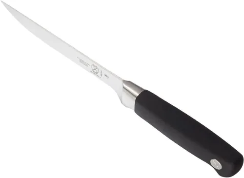 Vista 5 de Cuchillo para carne forjado Mercer Culinary Genesis de 10 pulgadas, Cuchillo rígido, forjado para deshuesar, 15,24 cm, 6", Acero/negro
