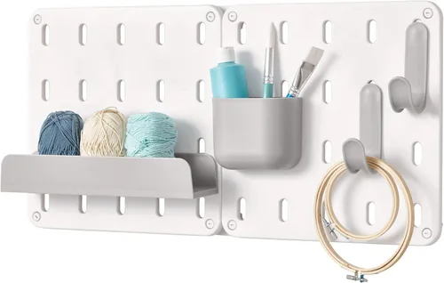 Vista 7 de iDesign Cade - Contenedor organizador modular de plástico sin BPA para colgar, 5.04 x 3.04 x 4 pulgadas, color gris