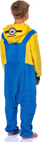 Vista 4 de Minions Kigurumi Union - Pijama de forro polar con capucha para niño, Kevin y Stuart