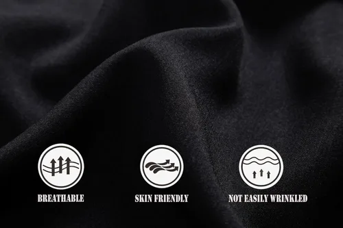 Vista 6 de Mens Long Sleeve Banded Collar(Mandarin Collar) Casual Linen Blended Shirts with Pocket