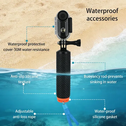 Vista 7 de JETO Mini cámara corporal HD 1080P, cámara portátil, clip giratorio de 360° y clip magnético, gran angular de 150°, 32G, funda impermeable