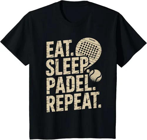 Vista 78 de Camiseta Eat Sleep Padel Repeat Padel Jugador de Tenis