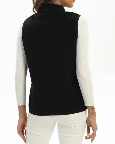 Vista 6 de Xeoxarel Chaleco de forro polar para mujer con 6 bolsillos (XS-2XL)