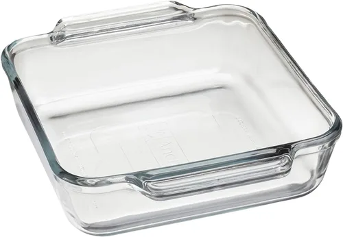 Vista 2 de Plato hondo para pasteles Anchor Hocking 81214L11 de Oven Basics; 9.5 pulgadas, transparente, Cazuela, Transparente