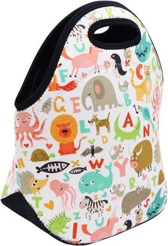 Vista 2 de Bolsa de almuerzo de neopreno aislada para mujeres, hombres, adultos, niños, adolescentes, adolescentes, niñas y niños pequeños
