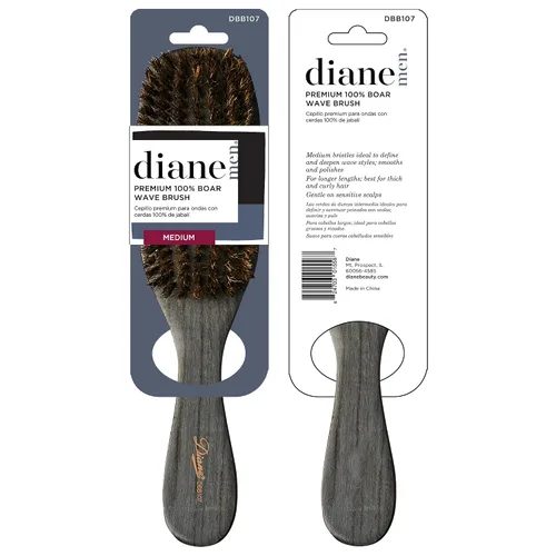 Vista 6 de Diane D8114 Cepillo de cerdas de jabalí para hombres, negro, 5-pulgadas.