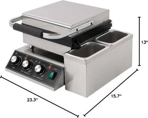 Vista 9 de Mini panqueques holandés, máquina eléctrica antiadherente comercial con control de tiempo y temperatura, máquina antiadherente para panqueques