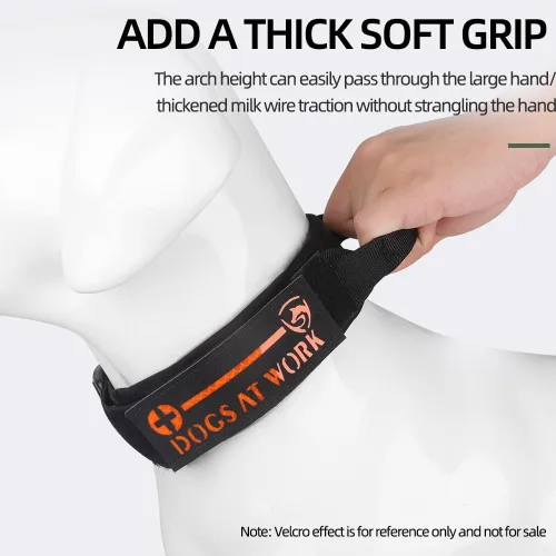 Vista 6 de Collar táctico para perro con asa, collar grueso militar resistente para perros medianos, hebilla de metal de liberación rápida, ajustable y cómodo