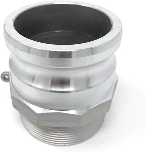 Vista 11 de Gloxco Tipo F de aluminio leva y ranura de montaje, adaptador Camlock macho de 2" x 2" NPT macho (CAM-20-F-AL)