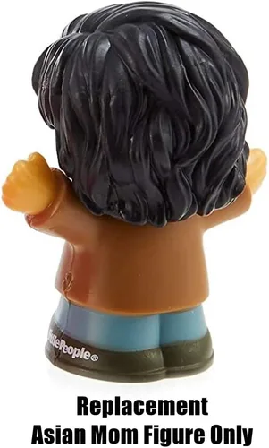 Vista 4 de Pieza de repuesto para la familia Fisher-Price Little People Big Helpers - FTL15 ~ Figura de repuesto de mamá asiática ~ Cabello negro