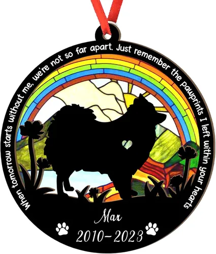 Vista 38 de Adorno personalizado para atrapasoles de sabueso afgano, adorno de Navidad de sabueso afgano, regalo para perro amante, sabueso afgano conmemorativo