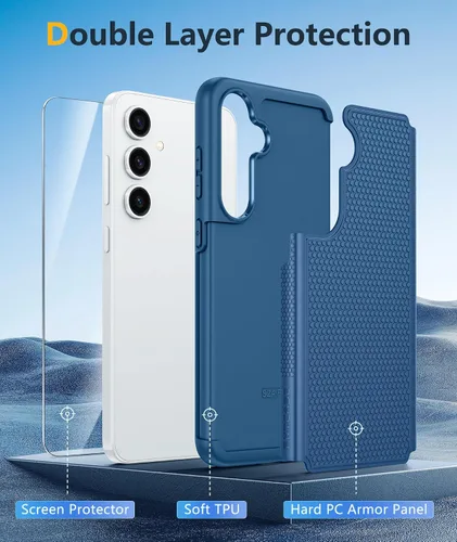 Vista 352 de FNTCASE Funda para iPhone 17 Pro: Fundas delgadas translúcidas de color azul claro compatibles con MagSafe, protección completa de la cámara