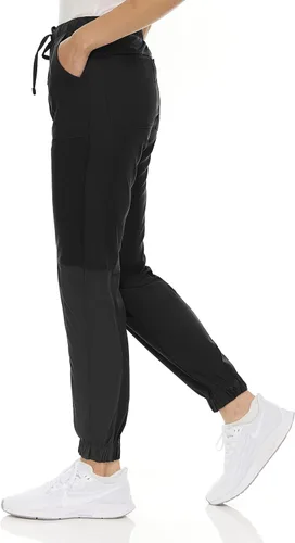 Vista 4 de MediChic Scrubs - Pantalones deportivos de malla con seis bolsillos