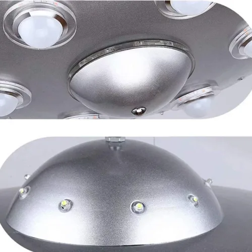 Vista 7 de Lámpara de techo moderna Lámpara colgante de techo dormitorio de los niños Lámpara de techo habitación niño niña creativo Alien UFO Flying Saucer