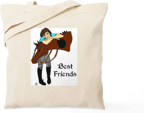 Vista 18 de CafePress Id Rather Be Riding! Bolsa de mano de caballo Bolsa de lona natural, bolsa de compras de tela, Caqui