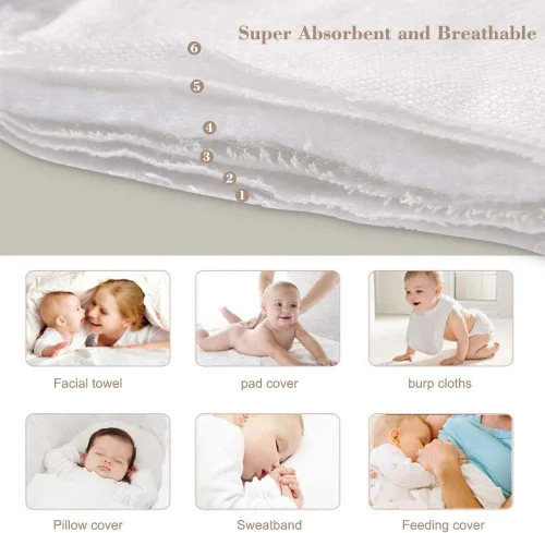 Vista 3 de Fasoar - Pañales de tela preplegados – Fundas de pañales lavables de 3 capas para bebés y niños pequeños, multiusos (10-35 libras), 6/10/12