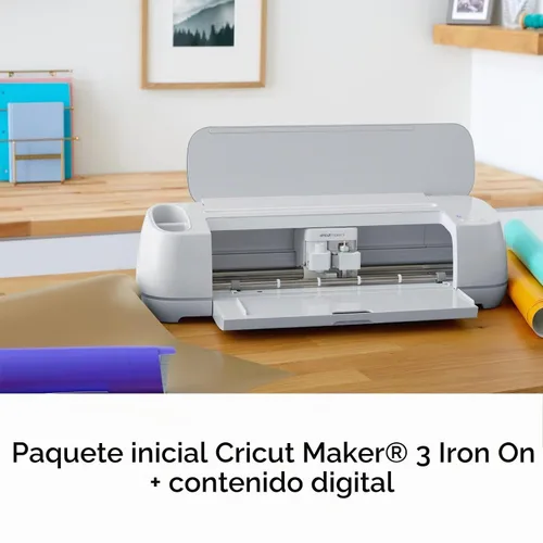 Vista 2 de Máquina de corte inteligente Cricut Maker 3 Paquete básico de inicio con planchado