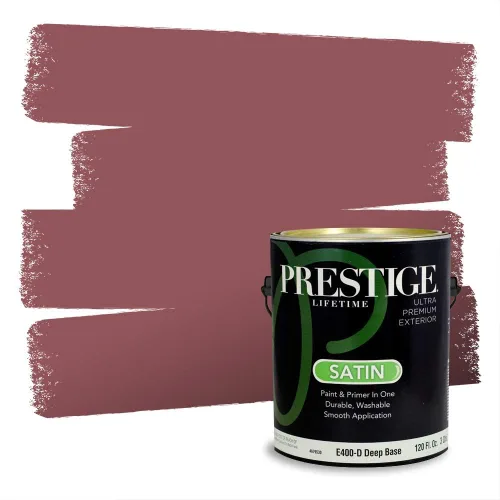 Vista 378 de Prestige Paints Pintura exterior e imprimación en uno, 1 galón, plano, coincidencia comparable de Valspar* Amber Rose*