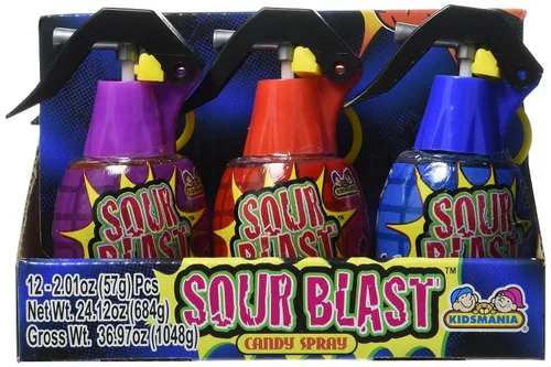 Vista 2 de Kidsmania Granadas en aerosol de caramelo Sour Blast, 12