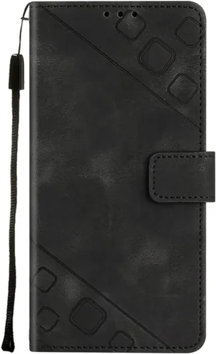 Vista 2 de LEMAXELERS Funda para iPod Touch 5, iPod Touch 7 Wallet Funda para teléfono con [tarjetero de crédito] Textura de sangría PU Flip Funda de cuero
