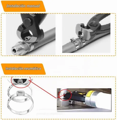 Vista 7 de Kit de 10 abrazaderas de arranque CV, herramienta de abrazadera de arranque de eje CV de acero inoxidable, herramienta de bandas de arranque CV