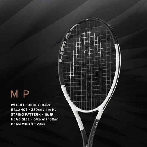 Vista 8 de HEAD Speed MP 2024 Tennis Racquet Strung Mid Tension with Velocity 16G String