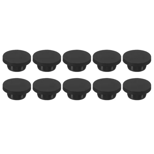 Vista 28 de MECCANIXITY Tapón de agujero de goma de silicona de 0.610 in de diámetro, tapón flexible suave para agujero de 0.591 in, negro, 10 piezas