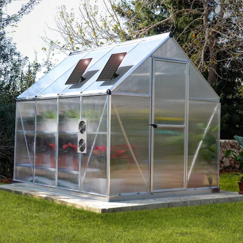 Vista 2 de AntPay Kit de ventilador solar de 20 W, ventilador doble IPX7 resistente a la intemperie, ventilación de refrigeración de entrada de escape solar