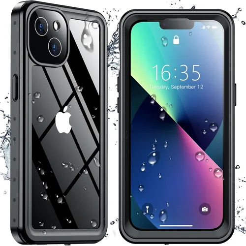 Vista 27 de SPIDERCASE Funda impermeable para iPhone 12 Pro Max, lente integrada y protector de pantalla, protección completa resistente, 12 pies, a prueba