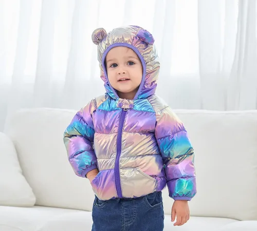 Vista 4 de Abrigos de invierno para niños 3D con capucha alternativa para bebés niños y niñas 6M-5T
