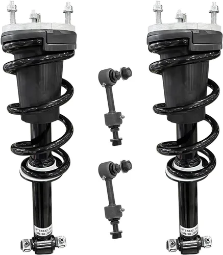 Vista 19 de Detroit Axle - Kit de 4 piezas RWD Puntales Delanteros Barras Estabilizadoras para Ford F-150 2021 2022 2023 2024, 2 Puntales con Resorte Helicoidal