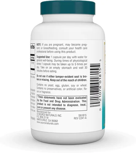 Vista 3 de Source Naturals Factor de transferencia de bienestar, apoya la respuesta del sistema inmunológico* 125 mg - 30 cápsulas
