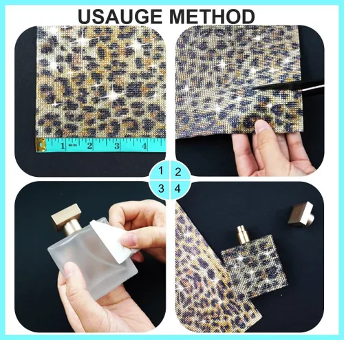 Vista 3 de 12000 calcomanías de diamantes de imitación con estampado de leopardo, hojas de diamantes de imitación de 0.079 pulgadas, calcomanías de cristal