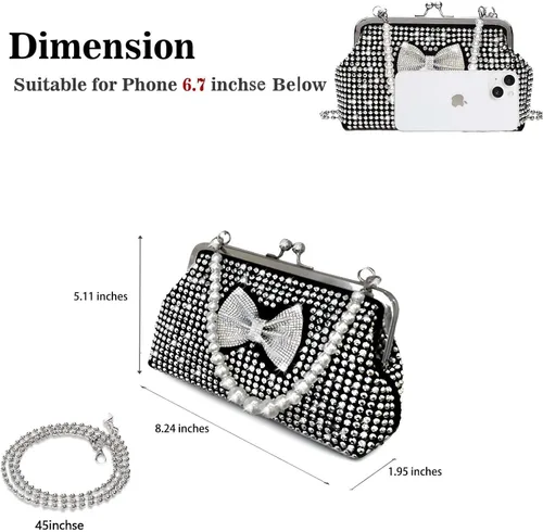 Vista 5 de Lostars Evening Clutch Purses for Women Clutch Evening Bag for Wedding and Party