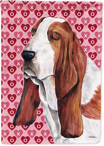 Vista 112 de Caroline's Treasures SS4484GF Bandera de jardín con diseño de bulldog inglés y corazones para el Día de San Valentín, bandera decorativa para patio