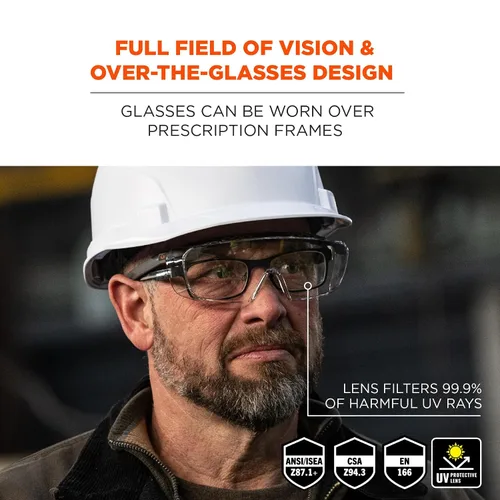 Vista 2 de Ergodyne Skullerz OSMIN OTG - Lentes de seguridad, antiniebla, antiarañazos