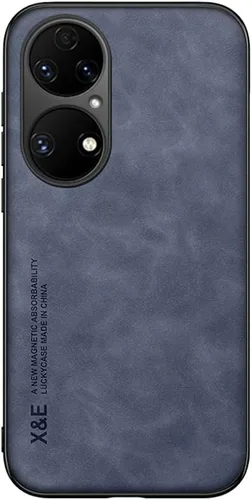 Vista 5 de Kepuch Silklike Caso Para Huawei P50 Pro - Cubierta De Parachoques Placa De Metal Incorporada Para Huawei P50 Pro - Negro