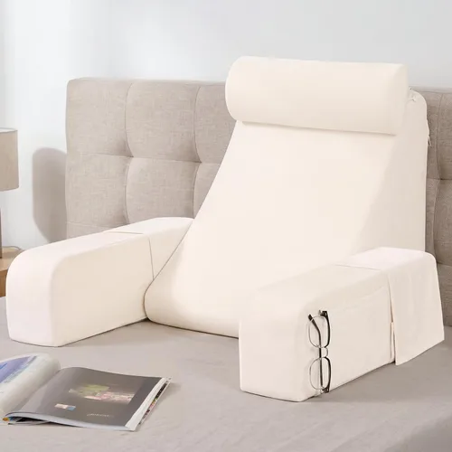 Vista 11 de ENITYA Almohada de lectura de 19 pulgadas para cama con soporte firme