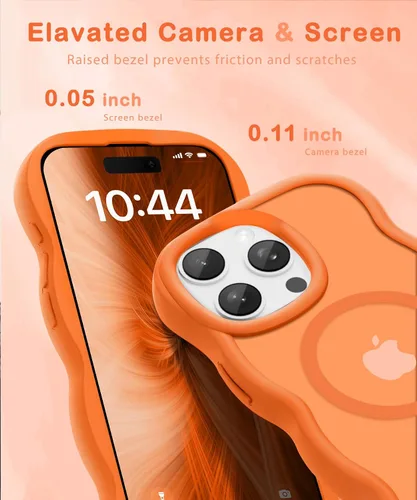 Vista 3 de Magsafe - Funda magnética para iPhone 12 Pro Max, compatible con Magsafe con marco ondulado, translúcido, mate, parte trasera dura, de silicona, a
