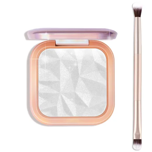 Vista 11 de Paleta de maquillaje iluminador, paleta de contorno brillante en polvo para iluminar el contorno de la cara, maquillaje dorado con reflejos