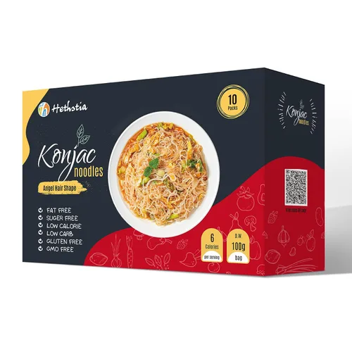 Vista 23 de Hethstia Konjac Noodles Angel Hair - Paquete de 6 fideos Shirataki, bajo en calorías, bajo en carbohidratos, sin azúcar, sin gluten, apto para dieta