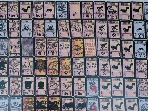 Vista 2 de Juego de cartas de inscryption con 230 cartas laminadas