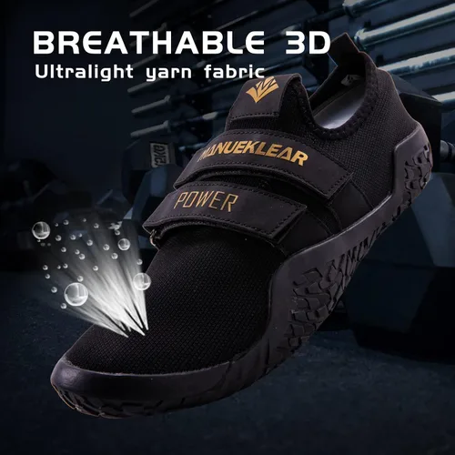 Vista 2 de MANUEKLEAR - Zapatos de levantamiento de pesas para hombres y mujeres, zapatos de levantamiento de pesas para levantamiento de pesas, zapatos