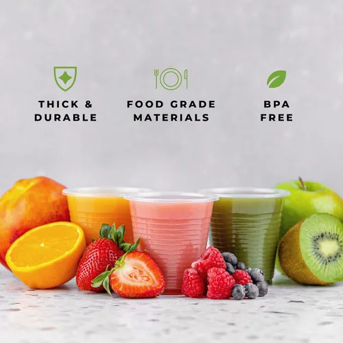 Vista 4 de Framo - Vasos de plástico desechables transparentes de 3 onzas por Framo, pequeños vasos desechables para enjuague bucal para baño