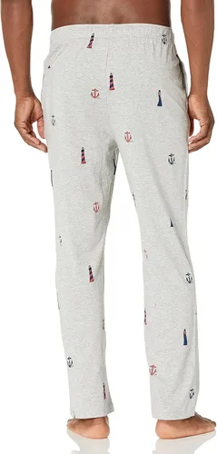 Vista 2 de Nautica mens Soft Woven 100% Cotton Elastic Waistband Sleep Pajama Pant
